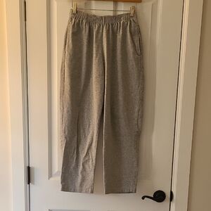 Cream - Cotton High Waisted Straight Leg Pants